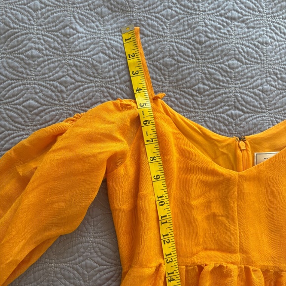 Anthropologie, Moulinette Soeurs Yellow Cold Shoulder Dress, XS - Picture 13 of 15